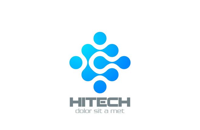电子科技logo设计 融合计算机科技的视觉符号